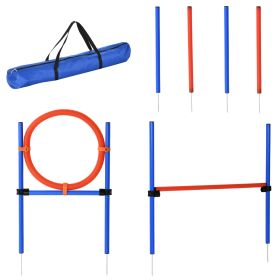Dog Agility Training Set with Adjustable Hurdle, Hoop, Weave Poles & Carry Bag for Outdoor Exercise