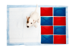 Hide A Pee Pee Spot Covers for Dog Pee Pads | 3 Red Paw Prints XO Starter Kit