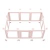 Dog Whelping Box, 60x39x23 in Plastic Dog Whelping Pen for Medium Sized Dogs, Waterproof Transparent Puppy Playpen with Windows & Door Lock