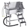 34 Inch Stainless Steel Dog Washing Station, Pet Grooming Tub with Hot & Cold Faucet, Showerhead, Home Wash Sink,, Fits Small Cats and Dogs