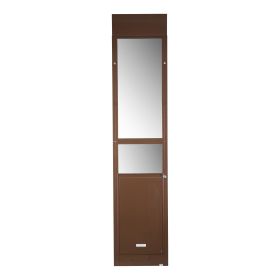 VEVOR Dog Door for Sliding Glass Door, 75 7/8 to 80 11/16 in Adjustable Height, Aluminum Alloy Frame with Rotating Hinges, Lock Design