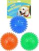 3 Pack 2.5' Squeaky Dog Toy Balls, Floating Pool Balls, Spiky Dog Balls Water Toys, Durable Interactive Fetch Toys for Puppy