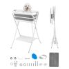 Dog Bathtub, Elevated Dog Bath Tub, 2 in 1 Collapsible Pet Bathing Grooming Wash Station, Portable Foldable Space-saving