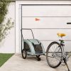 Pet Bike Trailer Grey Oxford fabric, iron, PVC Medium Durable