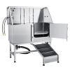 50" Pet Dog Bathing Station w/Ramp, Professional Stainless Steel Dog Grooming Tub w/ Soap Box, Faucet,Rich Accessory, Dog Bathtub for Large,Medium
