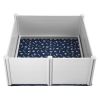 Dog Whelping Box, 59.8 x 59.8 x 24.0in Whelping Box for Dogs and Puppies, Whelping Pen for Puppies, Dog Birthing Box with Rails and Washable Pee Pad