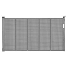 VEVOR Retractable Baby Gate, 34 inch Tall, Extends up to 55 inch Wide, Retractable Gate for Kids or Pets, Mesh Material