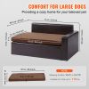 Pet Sofa, Dog Couch for Medium-Sized Dogs and Cats, Soft Leather Dog Sofa Bed, 110 lbs Loading Cat Sofa, Black