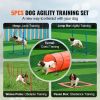 Dog Agility Training Equipment, 5 PCS Combination Set with Adjustable High Hurdles,6 Weave Poles, Tunnel, Jump Ring, Pause Box, Whistle, Foldable Bowl