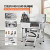 34" Pet Dog Bathing Station w/Ramp, Professional Stainless Steel Dog Grooming Tub w/ Storage Drawer, Faucet,Rich Accessory, Dog Bathtub for Large