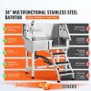 34" Pet Dog Bathing Station w/Ramp, Professional Stainless Steel Dog Grooming Tub w/ Storage Drawer, Faucet,Rich Accessory, Dog Bathtub for Large