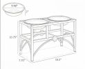 Heavy Duty Double Dog Food Bowl 17 Inch Stainless Steel Elevated Pet Feeding Station for Dogs