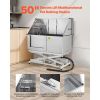 Electric Lift Dog Washing Station, 50 inch Professional Stainless Steel Pet Grooming Tub w/ PE Water Filter Board