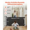 Retractable Baby Gate, Extends to 72.8 inch Wide, 31.3 inch Tall, with Security Lock, Easy to Use, Walk Through Without Tripping