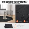 Dog Playpen, 8 Panels Foldable Metal Dog Exercise Pen with Bottom Pad, 24" H Pet Fence Puppy Crate Kennel with Ground Stakes