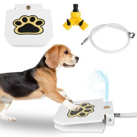 Outdoor Dog Pet Water Sprinkler Dispenser Step-on Activated w/ Interactive Paw Pedal