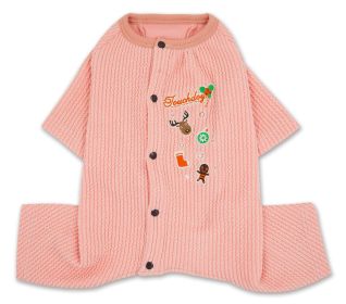 Touchdog 'Ciesta-Luxe' Designer Full Body Thermal Pet Dog Jumpsuit Pajamas (Color: pink, size: X-Small)