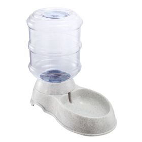 3.5L/1Gal Pet Dog Water Dispenser Self-Dispensing Gravity Pets Water Feeder Automatic Pet Waterer (Option: Beige)