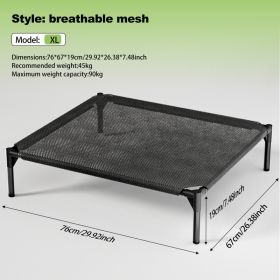 The Bi-material Pet Bed Is Of Your Choice,The Detachable Design Of The Oxford Cloth And Breathable Mesh Pet Bed Combines The Characteristics Of B (Option: WB  XL)